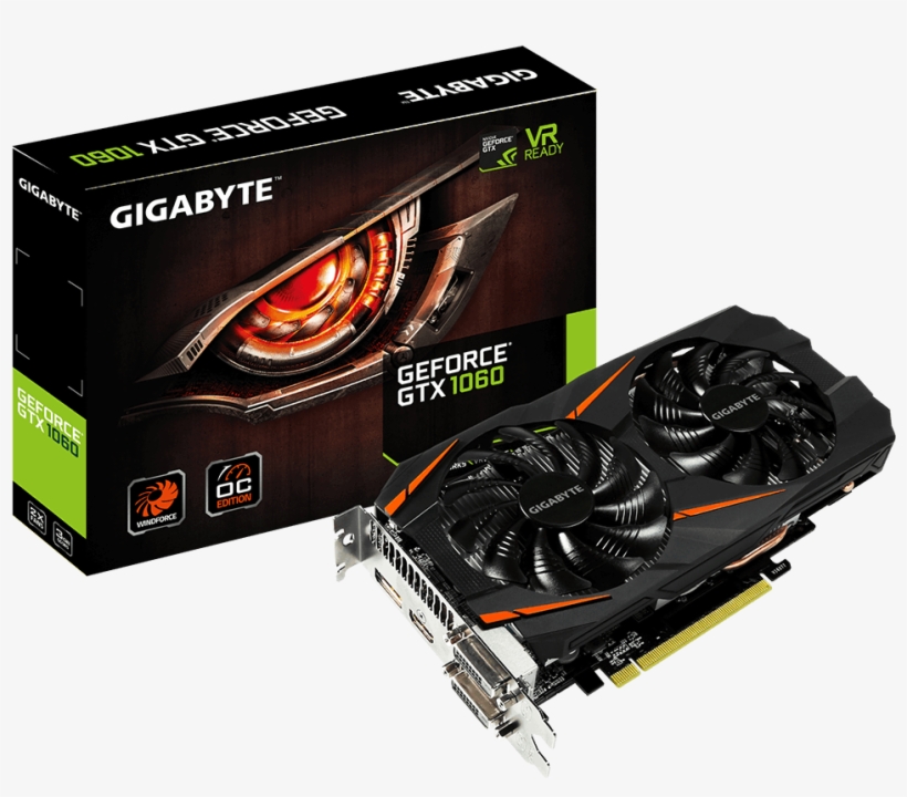 Geforce® Gtx 1060 Windforce Oc 3g - Gigabyte Gtx 1060 3gb, transparent png