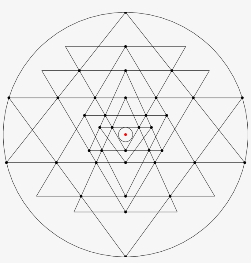 Shri Yantra With The 37 Triple Intersections Marked - Sri Yantra, transparent png