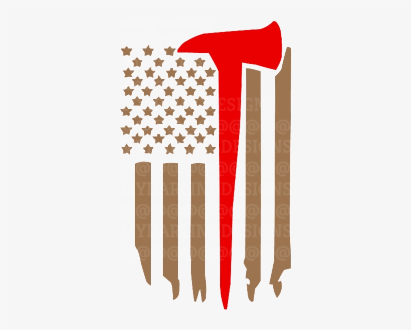 Download Firefighter Axe Flag Svg - American Flag With An Axe ...