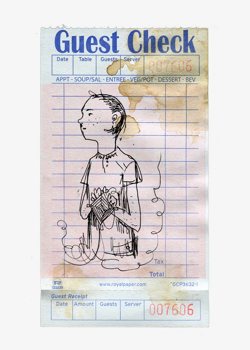Her Forehead Was Placed Against The Sleeve Of Her Coat - Single Copy Guest Checks G3616 (5,000 Checks), transparent png