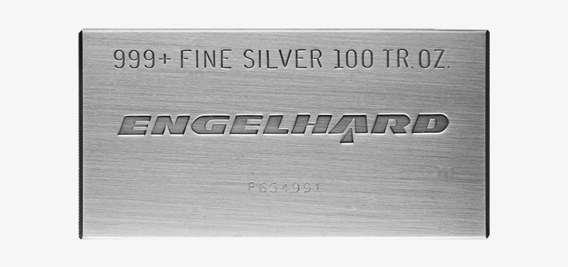 Picture Of 100 Oz Engelhard Silver Bar - Engelhard Silver Bars Png, transparent png