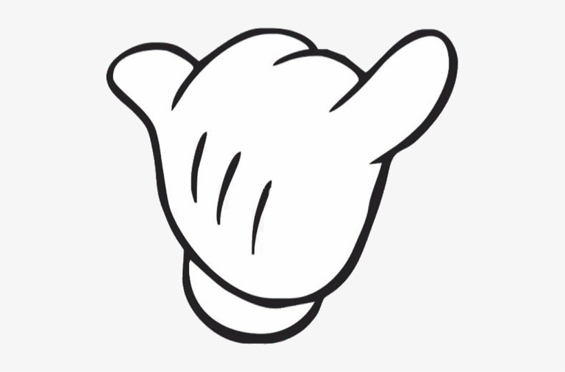 Mickey's Hand - Black And White Transparent, transparent png