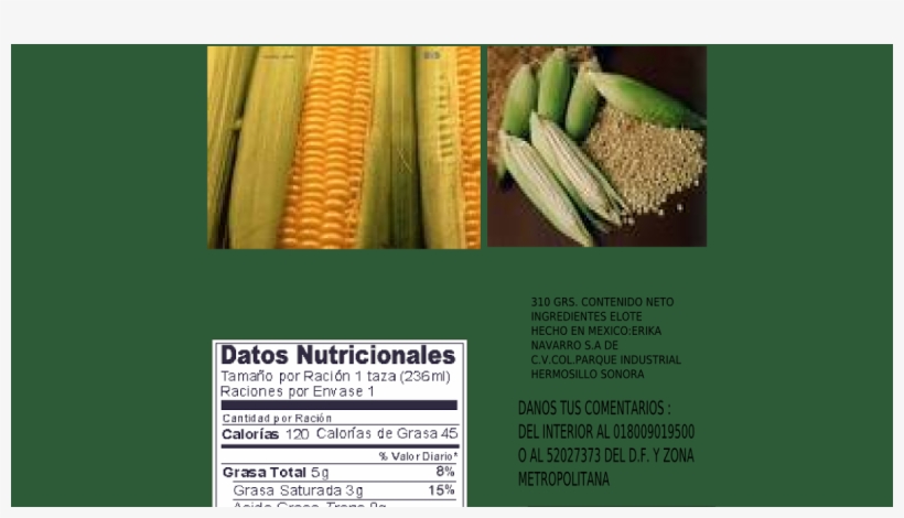 Etiqueta De Elotes ""el Mejor" - Poster: Corn Cobs On Husks, 61x46cm., transparent png