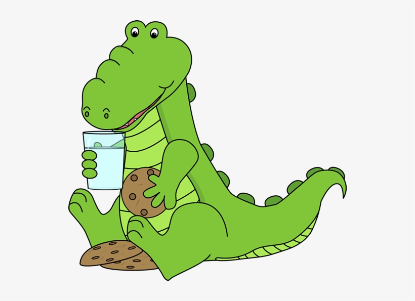 Alligator Eating Cookies - T Rex Eating A Cookie, transparent png