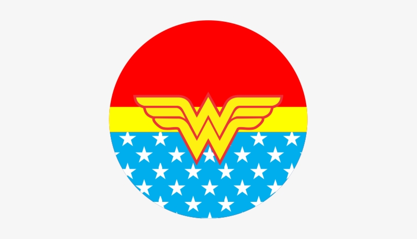 Adesivo Liga Da Justiça Mulher Maravilha 3 Cm Redondo - Dvoudílné Plavky Ewlon, transparent png
