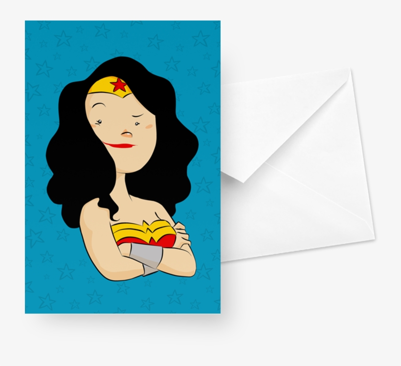 Cartão Mulher Maravilha De Jacqueline Limana - Wonder Woman, transparent png