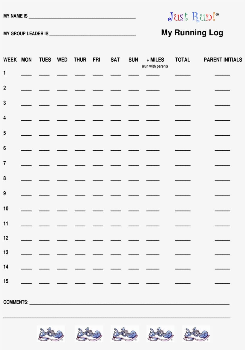 Blank Running Log Main Image - Template, transparent png