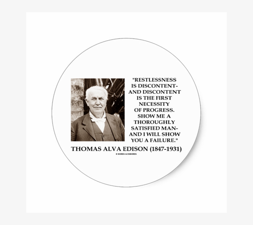 Thomas Edison Restlessness Discontent Progress Classic - Famous Cochlear Implant Users, transparent png
