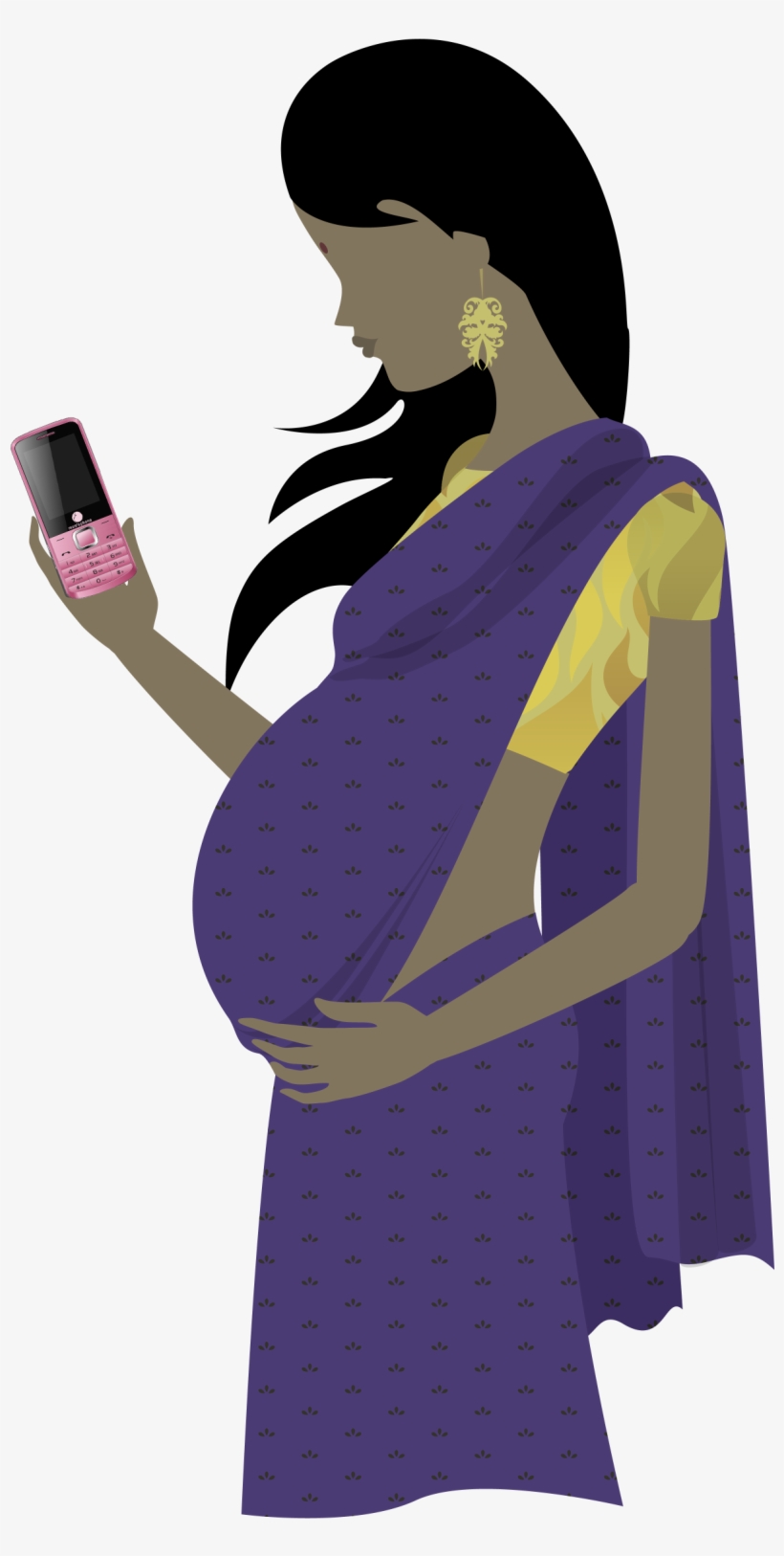 The Mobile Phones, Called Mum's Phones, Are Uniquely - Pregnant Women Using Mobile, transparent png
