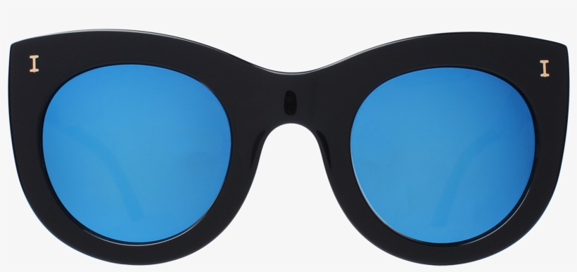 Boca Black With Blue Mirrored Lenses Front Hi Res Copy - Ray-ban Original Wayfarer Classic, transparent png