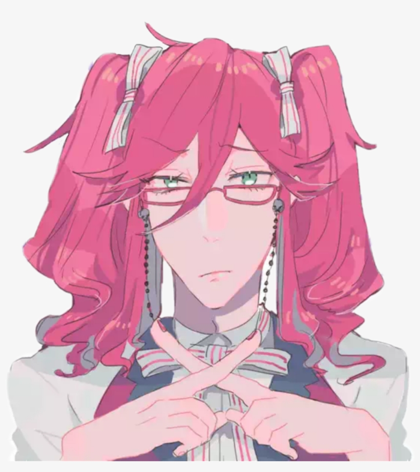 Grell Grellsutcliff Red Bow Bows Cute Funny X - Red, transparent png