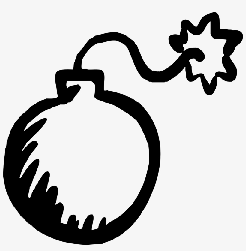 Png File Svg - Bomb Icon Hand Drawn, transparent png