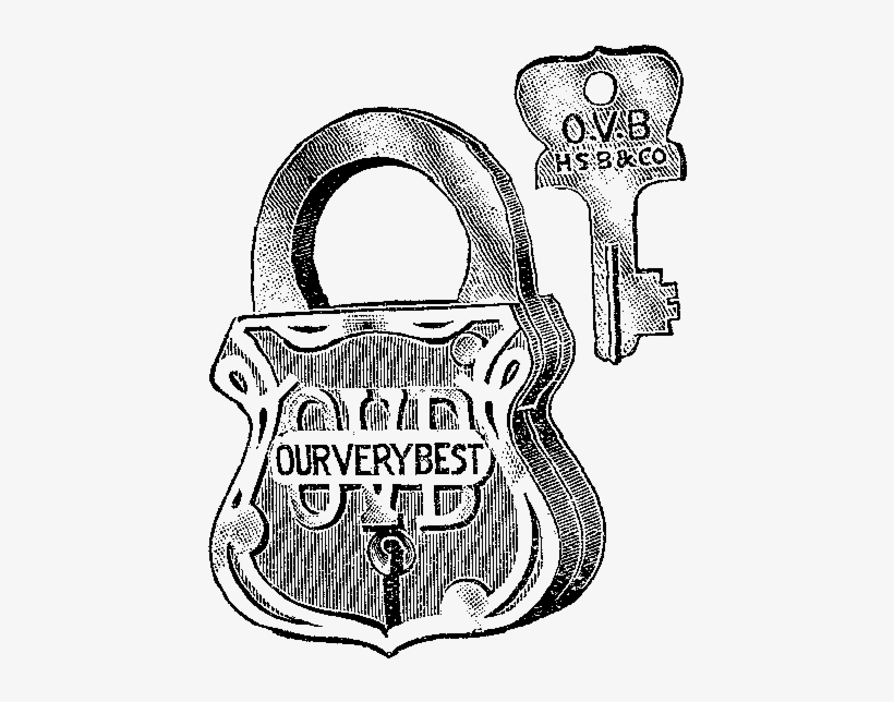 These Are Three Digital Image Transfers Of Locks And - Old Lock Png Drawing, transparent png