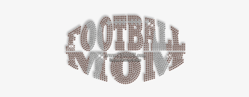 Custom Best Sparkle Football Mom Rhinestone Iron On - Iron-on, transparent png