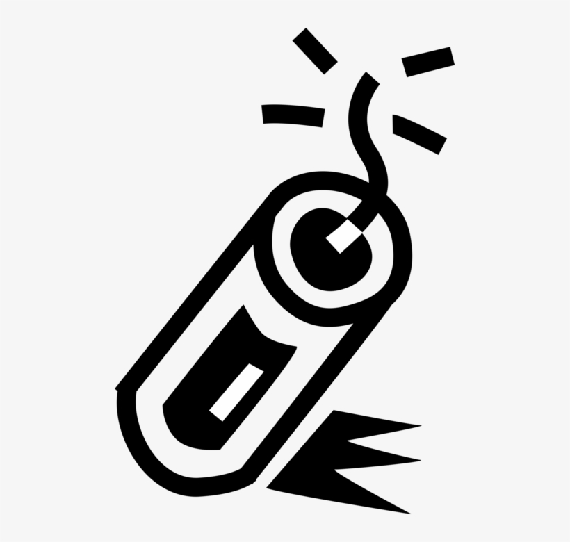 Vector Illustration Of Stick Of Dynamite And Tnt Trinitrotoluene - Illustration, transparent png