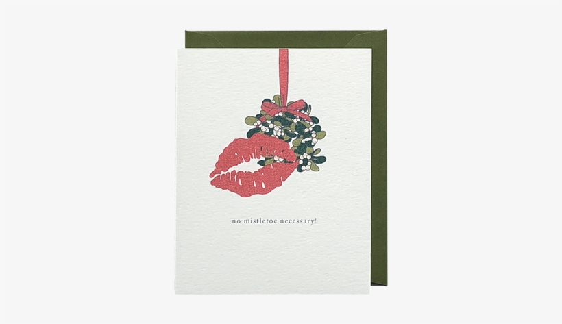 No Mistletoe Necessary Single Greeting Card - Greeting Card, transparent png