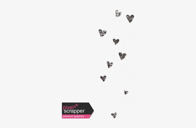 Black Heart Stamp - Digital Scrapbooking, transparent png