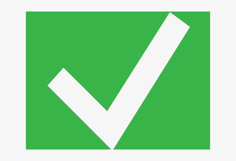 Green Check Mark Image - Green Check Mark Square, transparent png