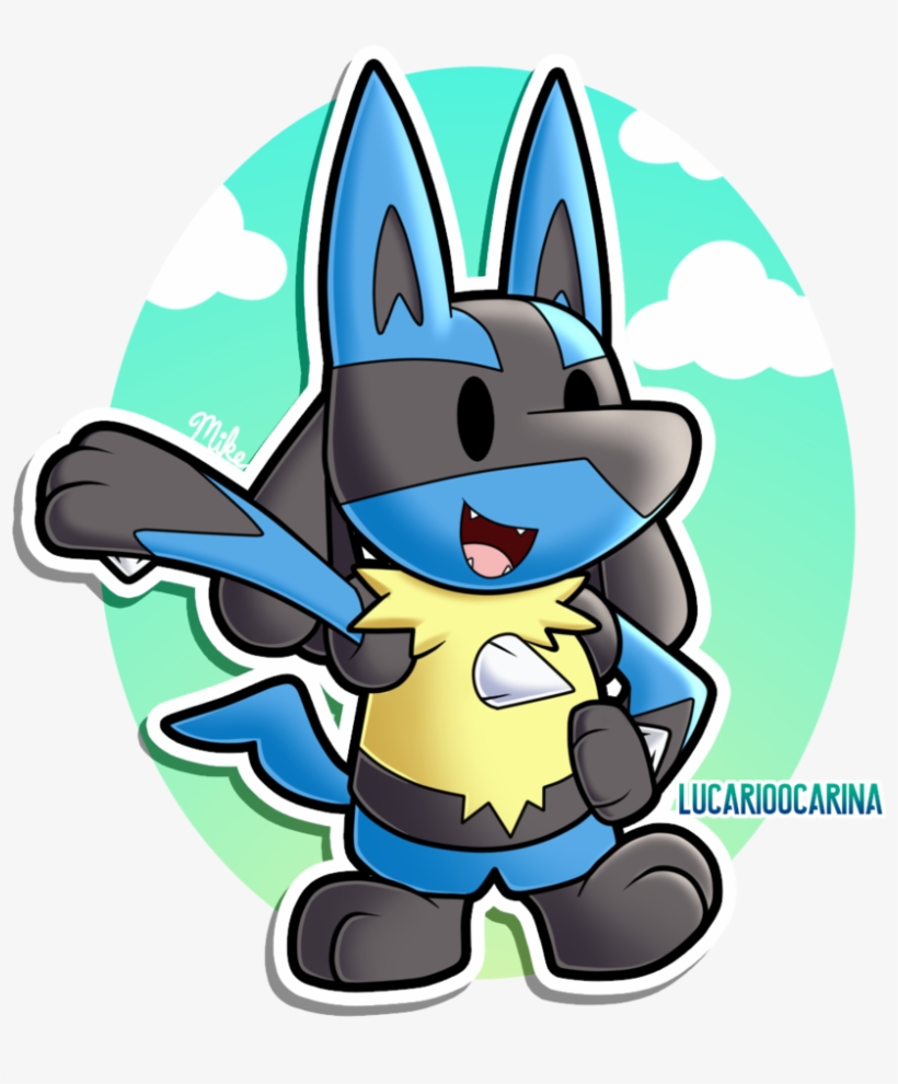 Lucarioocarina Cartoon Clip Art Fictional Character - Lucario, transparent png