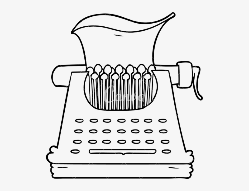 Vector Royalty Free Library Cage Drawing Old School - Maquina De Escrever Em Desenho, transparent png