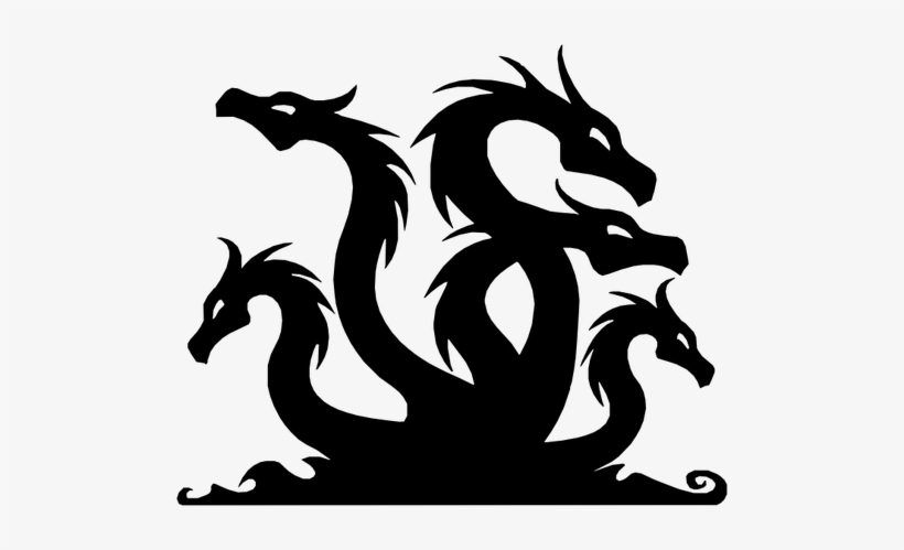 Hydra Dragon Vector Silhouette Public Domain Vectors - Hydra Png, transparent png