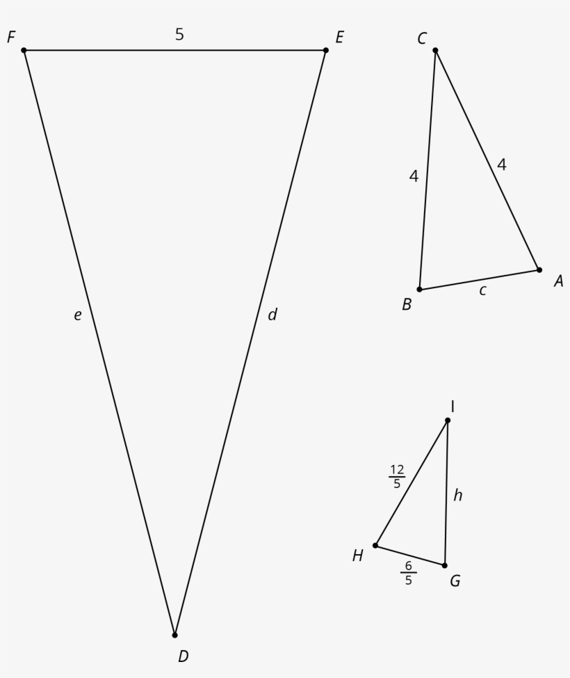 Using Side Quotients To Find Side Lengths Of Similar - Triangle, transparent png