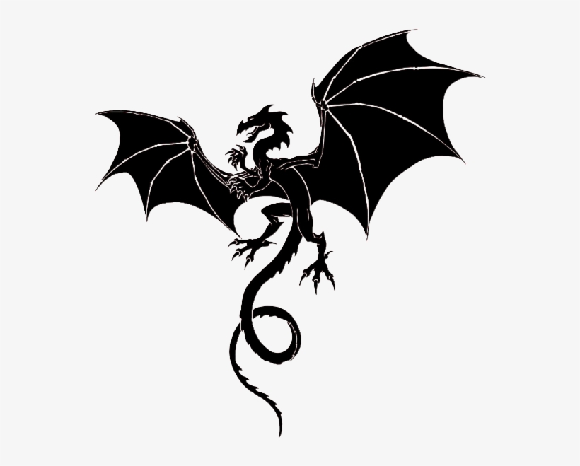 Dragon - Silhouette - Red Dragon, transparent png