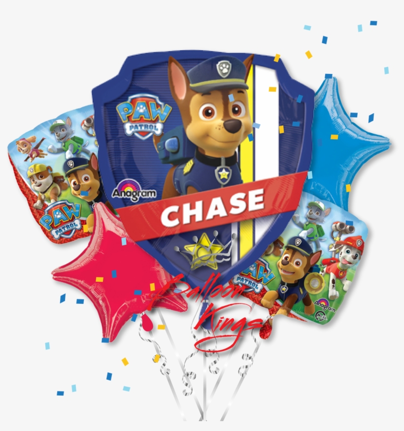 Paw Patrol Mylar Balloon Bouquet, transparent png