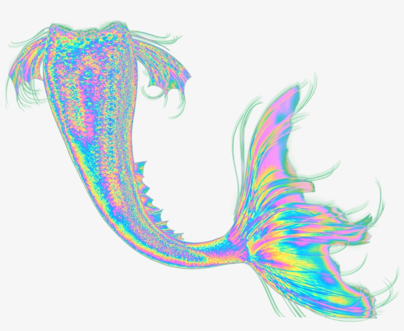 Mermaid Tail Holographic Holo Holographic Colorful, transparent png