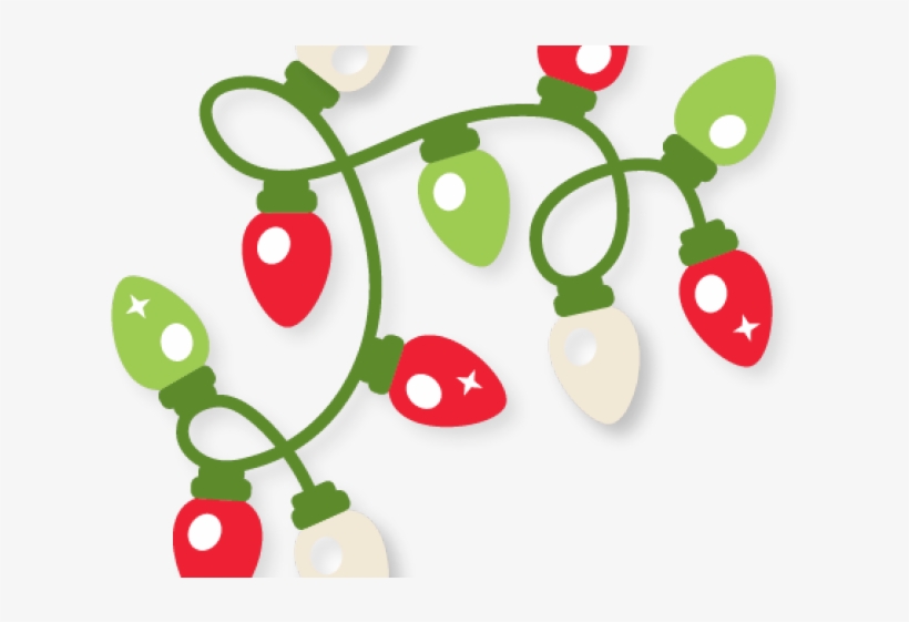 Christmas Lights Clipart File - Christmas Lights Clipart Cute, transparent png