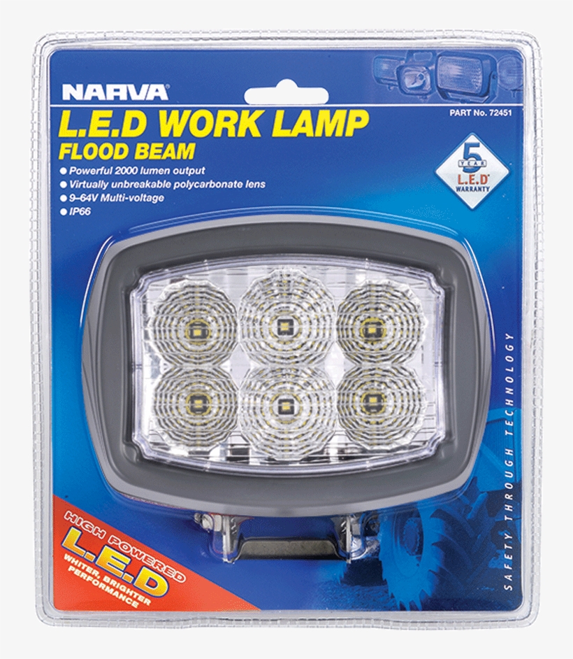D Work Lamp Flood Beam - Narva, transparent png