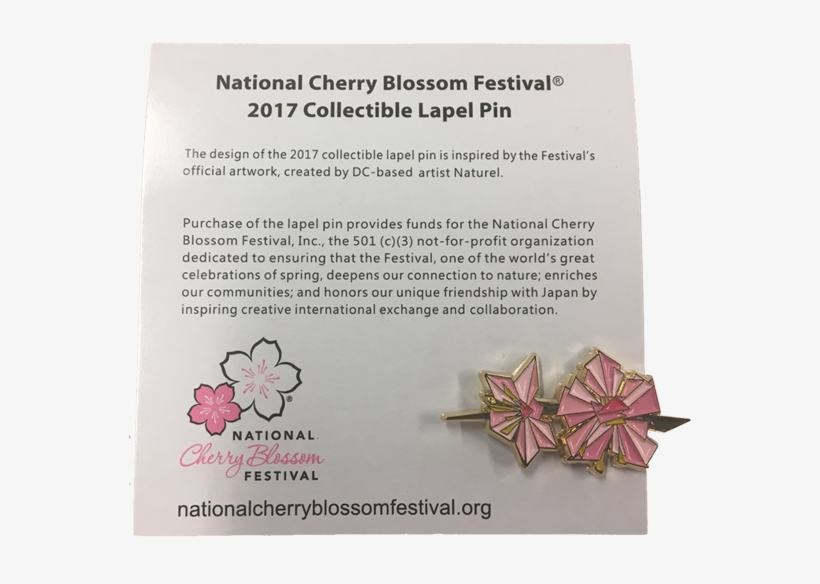2017 National Cherry Blossom Lapel Pin - Lapel Pin, transparent png