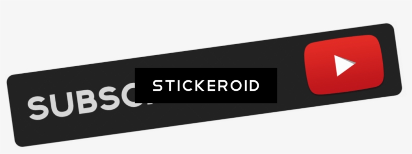 Subscribe Youtube Black Button - Black-and-white, transparent png