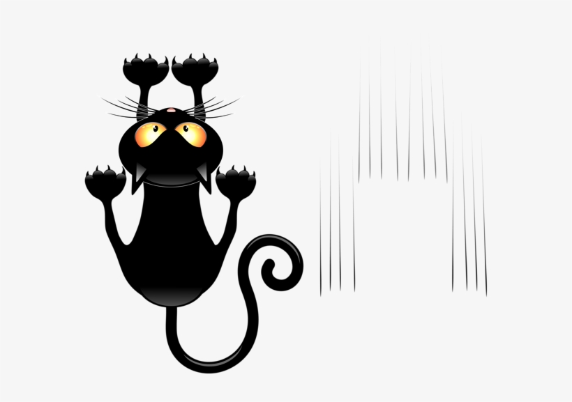 This Png Image - Cartoon Transparent Black Cat, transparent png