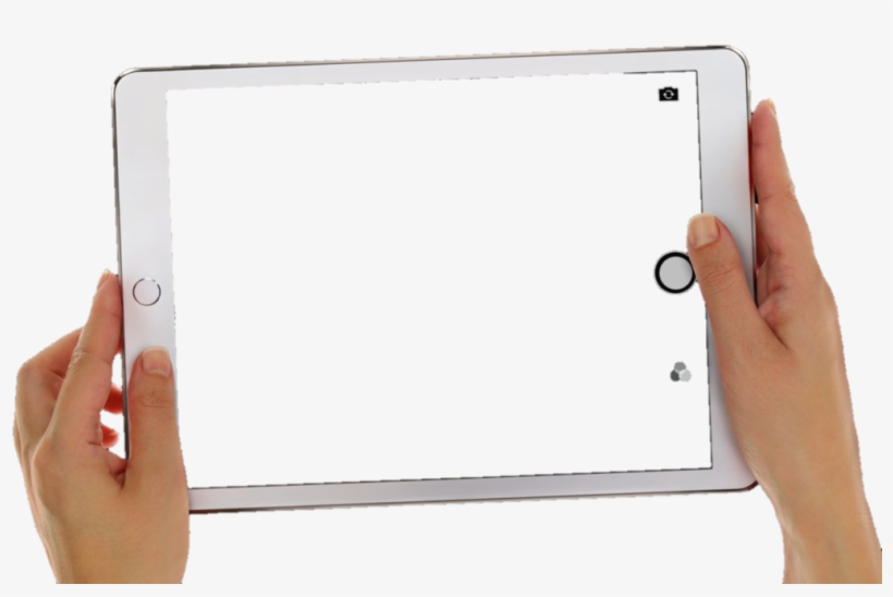 Graphic Library Library Clipart Tablet - Tablet With Hands Png, transparent png