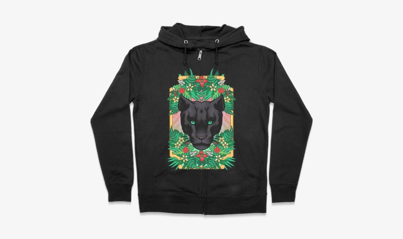 Lurking Panther Zip Hoodie - Introvert Hoodie, transparent png
