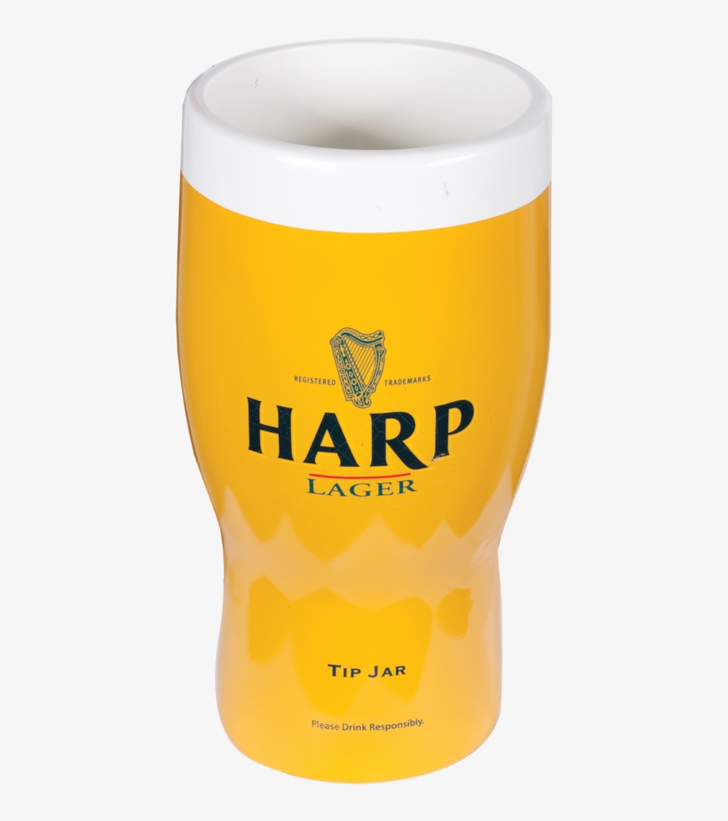 Harp Tip Jar - Beer Glass, transparent png