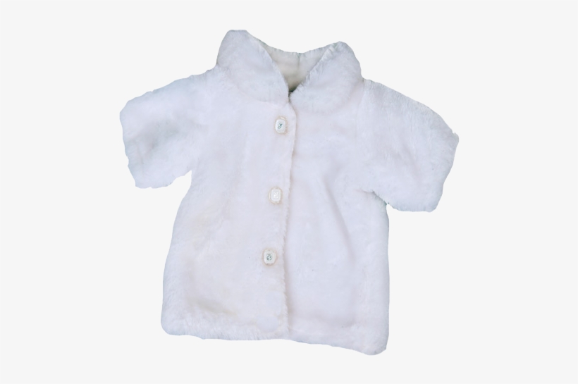 White "snowflake" Coat 16" - Cardigan, transparent png