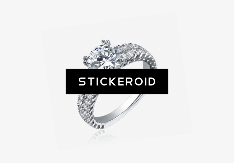 Silver Ring With Diamond Jewelry - Ring, transparent png
