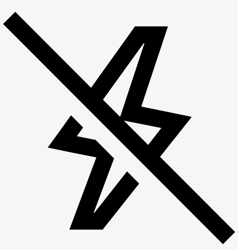 This Image Is Composed Of A Lightning Bolt - Flash Off, transparent png