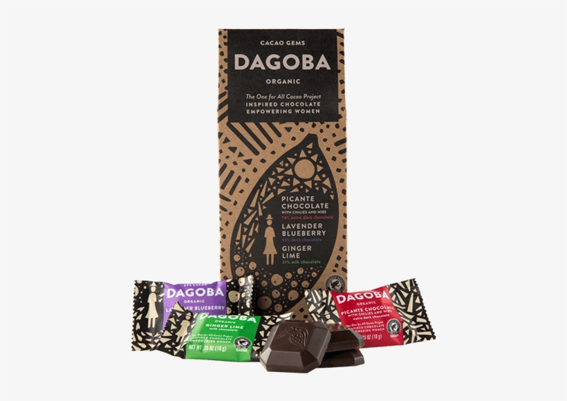 Dagoba Organic Assorted Gems [dag-astgem ] - Dagoba Organic Assorted Chocolate Pouch - 4.2oz, transparent png