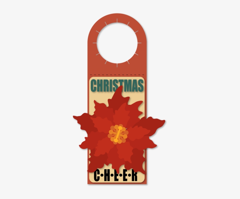Poinsettia 3d Bottle Gift Tag - Bottle, transparent png