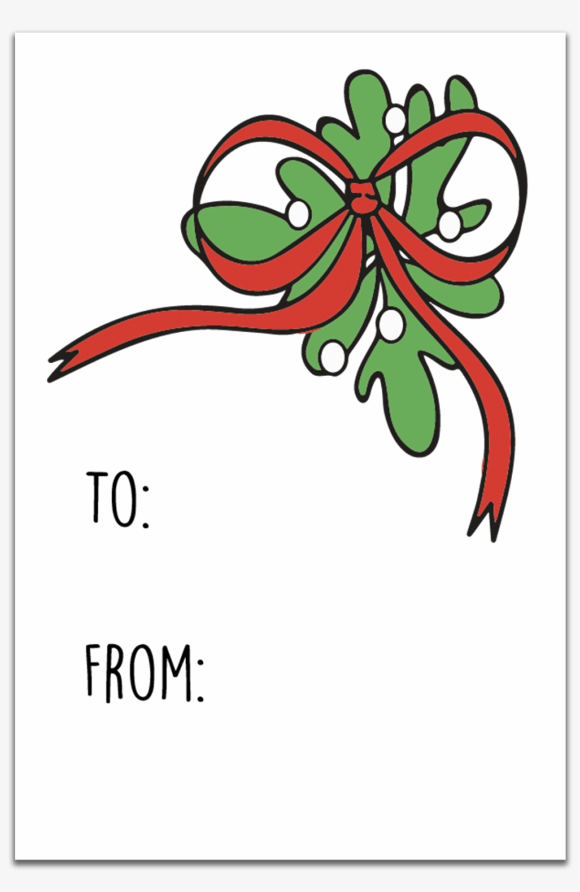 Gt05 Mistletoe Gift Tag - Gift, transparent png