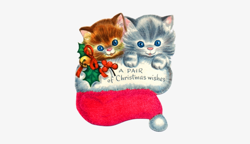 Christmas Kitten Png Selecting A Kitten For Christmas - Christmas Kittens Necklace, Holiday Pendant, Cat, Gifts, transparent png