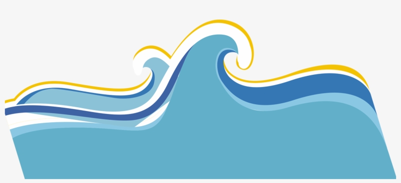 Ocean Wave Blue And Yellow - Yellow, transparent png