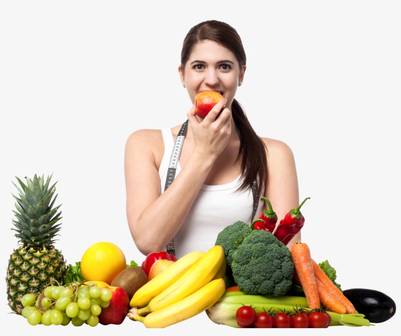Girl With Fruits Png Image - Vegan Mom's Survival Guide; Paperback; Author - Mrs, transparent png