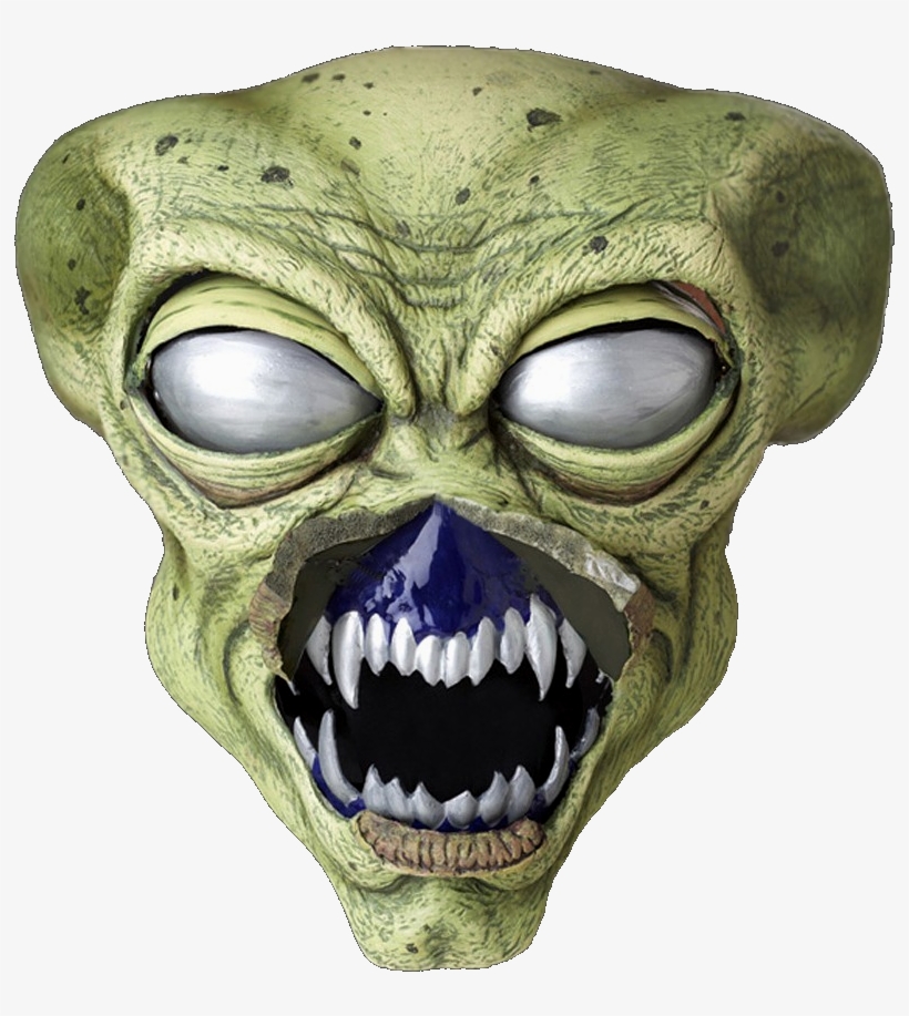 Alien Action Jaw Mask Moving Mouth - Adult Alien Halloween Mask, transparent png