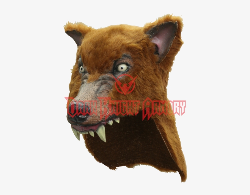 Brown Wolf Head Mask - Brown Wolf Helmet, transparent png