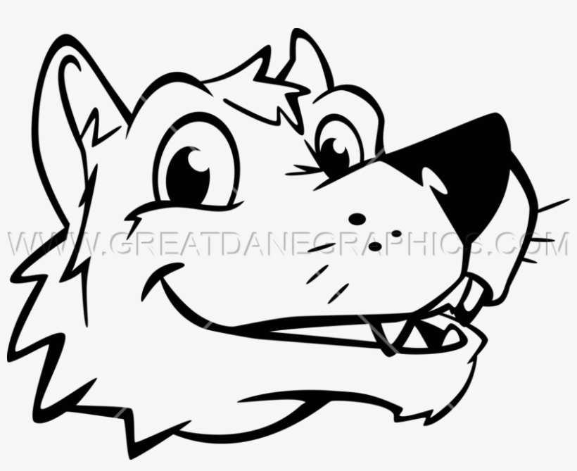 Smiling Wolf Head - Wolf Art Smiling, transparent png