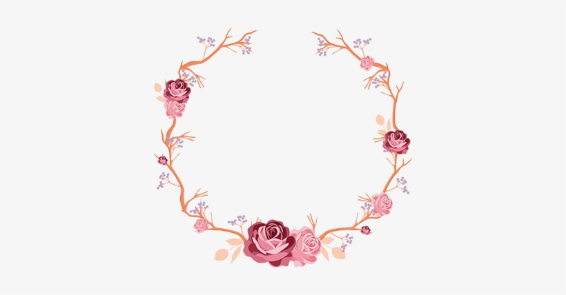 Flower Wreath Wall Sticker - Floral Leather Business Passport Holder Protector Cover, transparent png